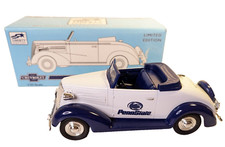 LIBERTY CLASSIC 1937 CHEVY TOURING SEDAN 1:25 DIE CAST METAL BANK PENN STATE