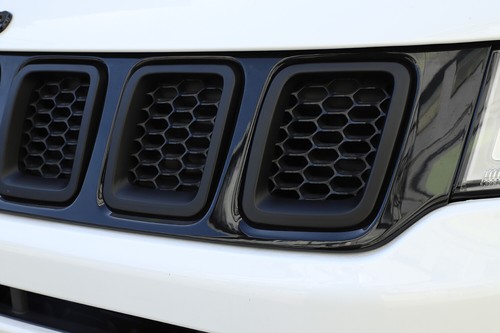 Front Grille Grill Inserts Cover Trim Kit for Jeep Compass 2017-2020 Matte Black - Picture 4 of 9