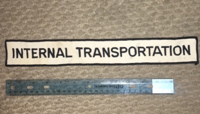 Internal Transportation Patch - Vintage -  large size 