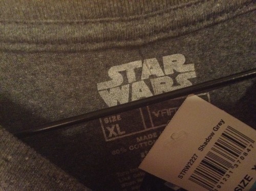 New W Tags Star Wars Retro Style T Shirt Adult XLarge gray w Millennium Falcon - Picture 4 of 5