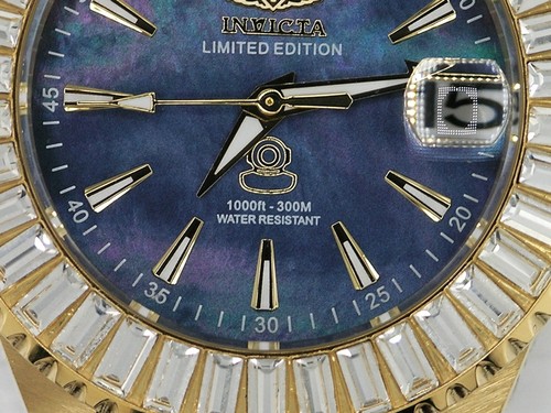 NEW INVICTA 44319 LIMITED AUTOMATIC GOLD TONE DIVER 300M STEEL WATCH 38MM MOP - Picture 6 of 24