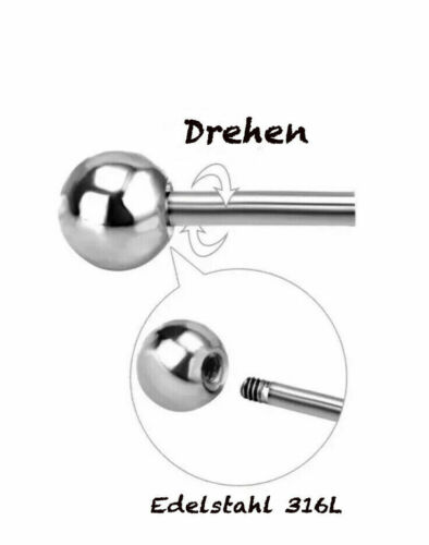Medizinische Ohrstecker Parr Ohrring Gesundheitsstecker 316L Schraubverschluss - Bild 4 von 29