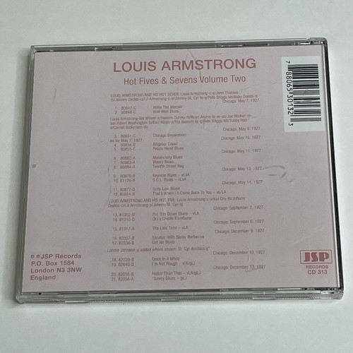 Hot Fives & Sevens Volume Two Louis Armstrong CD - Picture 6 of 7