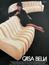 1984 CASA BELLA Endless Sofa Home Decor Vintage PRINT AD