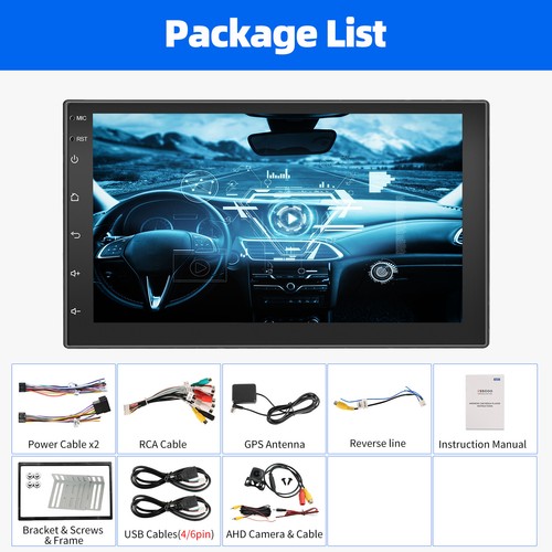 Unidad Principal Estéreo 7" Android 14 Carplay Radio 2 DIN GPS 4+64GB Bluetooth + Cámara - Imagen 11 de 11