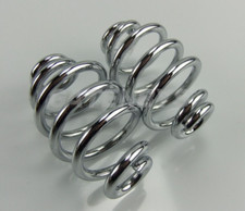 2x Chrome Motorcycle Solo Seat Springs 3" Custom Bobber Chopper Harley Saddle