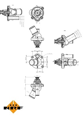 NRF 725000 Thermostat, KüHlmittel For Ford Innocenti Mazda Volvo-image