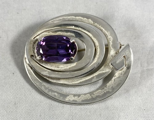 Taxco Miguel Melendez Sterling Silver Zandrite Brooch