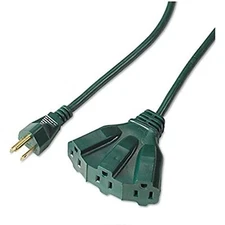 Master Electrician 04314ME 8-Foot Outdoor Extension Cord with 3-Outlets, Green