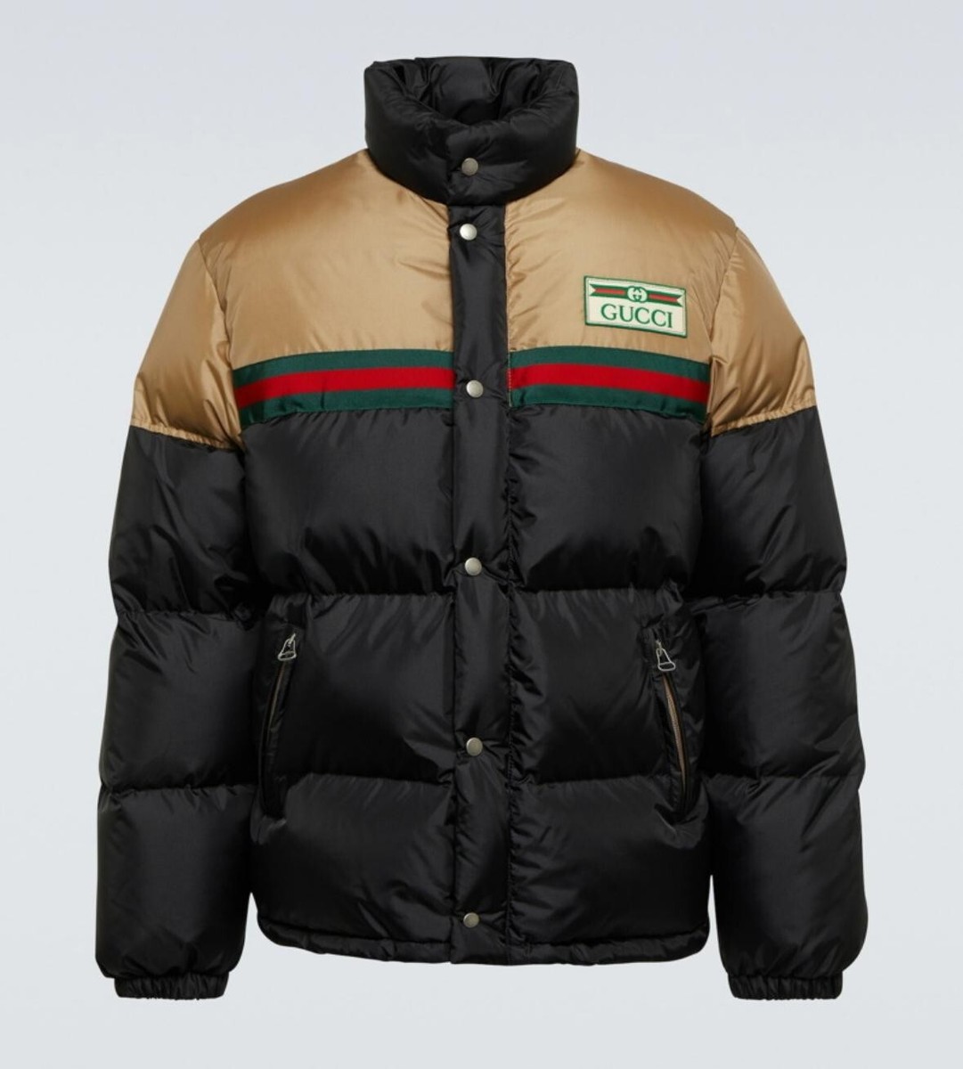 Gucci Nylon Satin Padded Jacket In Black Size Medium New With Tag