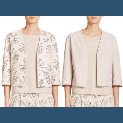 AKRISジャケット Akris punto Carabine-Hook Lacquered Faux Leather Jacket