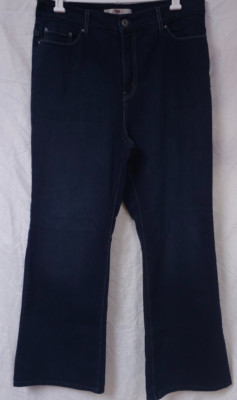 LEVIS 512 Womens Size 16 S Perfectly Slimming Dark Wash High Rise Boot Cut Jeans