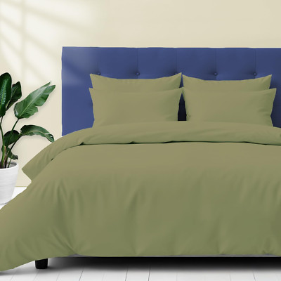 Egyptian Cotton Queen Size Duvet Cover Set - Luxury 600 Thread Count 100% Egypti