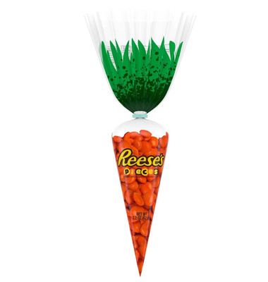 PIECES Peanut Butter in a Crunchy Shell Treats, Easter Candy, 2.2 Oz Carrot Bag