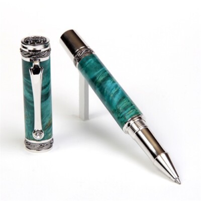Majestic Rollerball Pen - Turquoise Box Elder