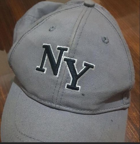 Mens Grey No Fear NY New York Baseball Cap Hat 100% Cotton Size: One Size