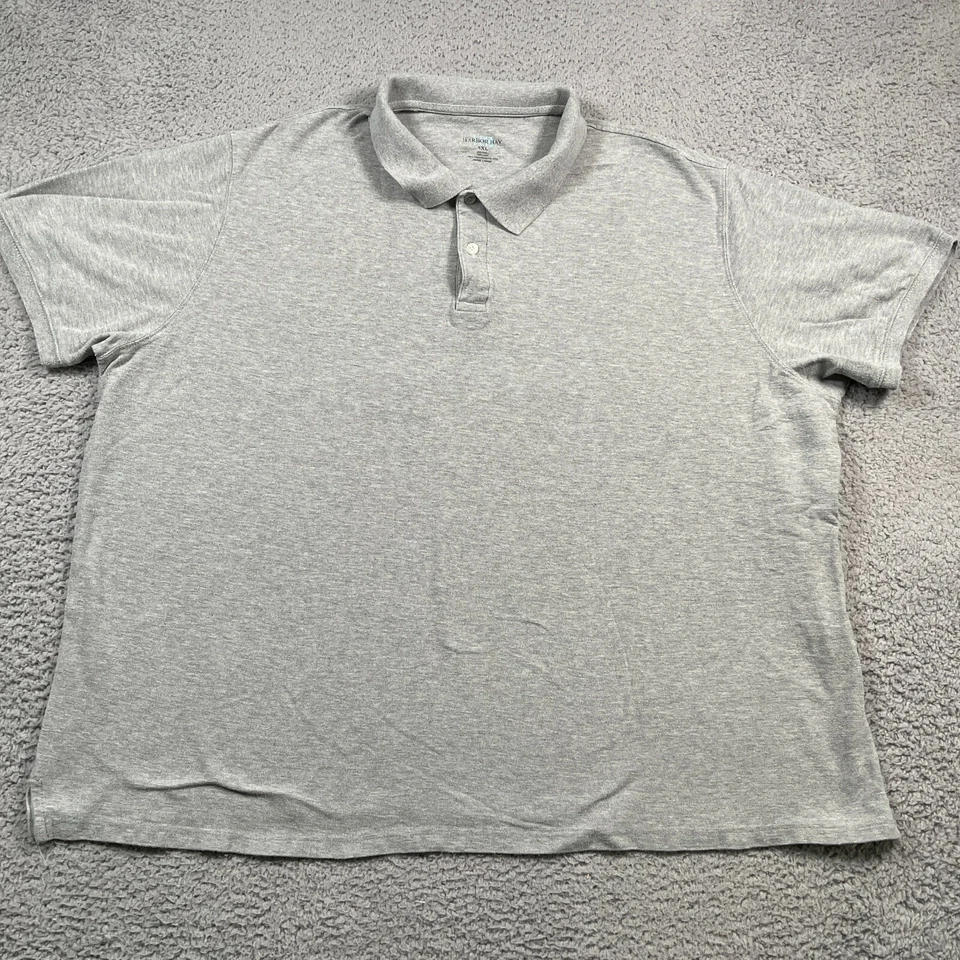 Camisa Polo Harbor Bay Para Hombre 5XL Gris Jaspeado Manga Corta Golf Informal Algodón Foto 4 de 4