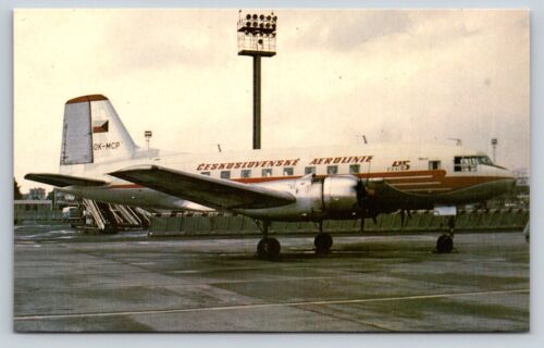 c1965 CSA CZECHOSLOVAK IL-14 AIRCRAFT Postcard - Picture 1 of 2