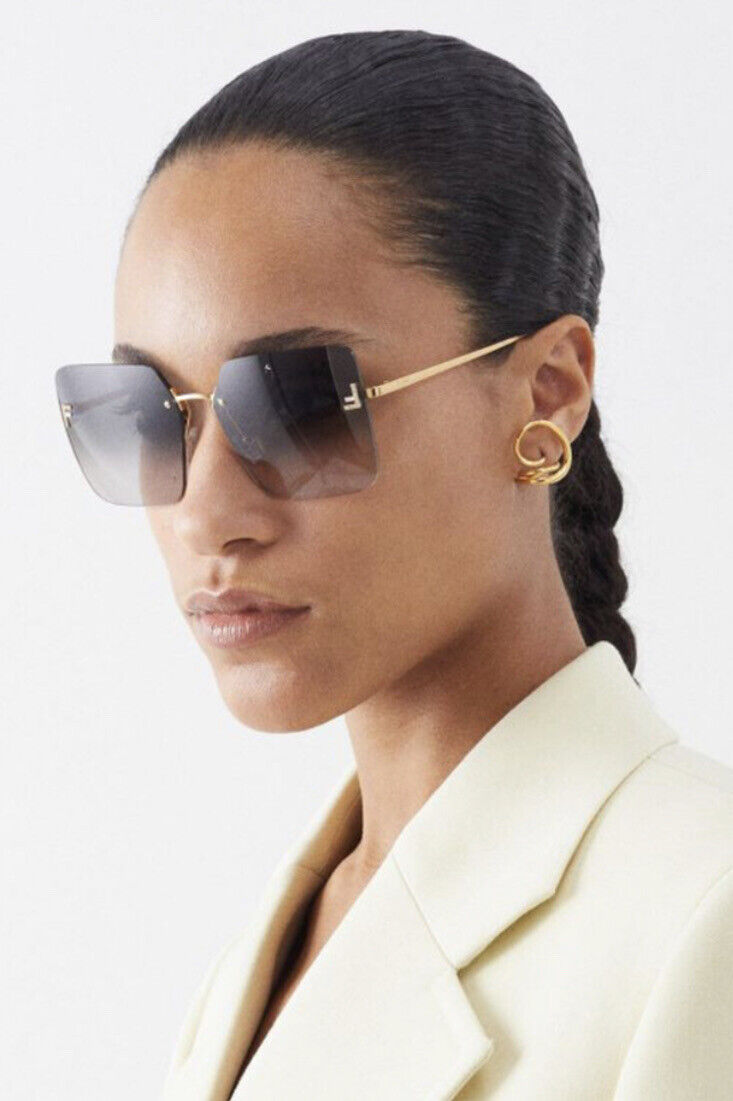 FENDI FE4082US 30B Crystal Endura Gold Gradient Smoke Lens FENDI FE4082US 30B Crystal Endura Gold Gradient Smoke Lens