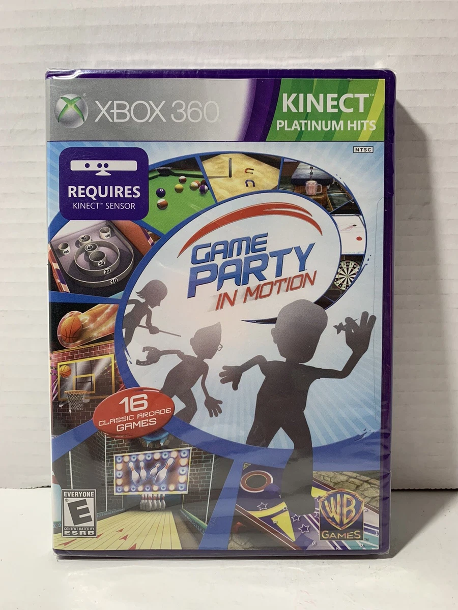 XBox 360 Kinect Game Party In Motion w 16 Classic Arcade Games WB New Sealed