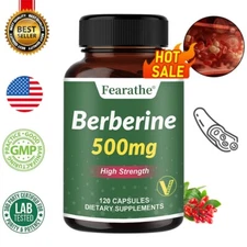 Berberine HCL Extract 500mg, Healthy Cholesterol Heart & Immune Health