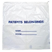 Dukal Patient Belongings Bag 20x20 In Polyethylene Drawstring Closure Clear 250