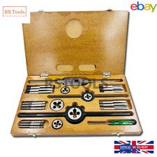 British Standard Whitworth 14 Pcs 1/4" To 1/2” Tap And Die Set Kit UK RSTOOLS
