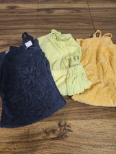 Girls Lot Of 3 Old Navy Terry Type Dresses Size 10/12 L 1 NWT