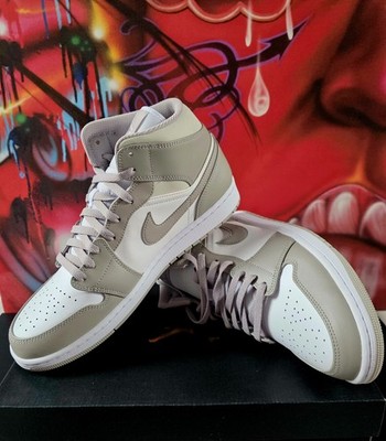 Air Jordan 1 Mid College Grey Bone White  45