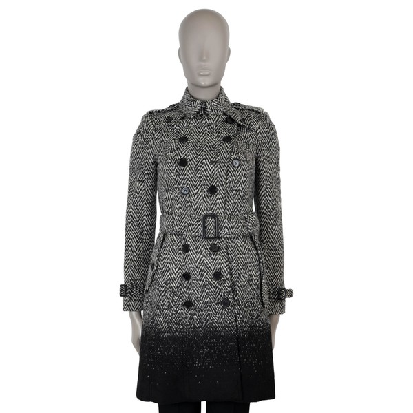Burberry Callcott Herringbone Ombré Coat XXS