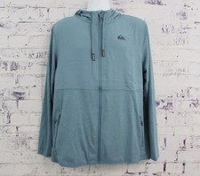 Quiksilver Energy Jacket Zip Hoodie DryFlight Men's Sz. Large Smoke Blue NWT
