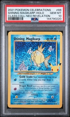 Pokémon TCG Shining Magikarp Celebrations Classic Collection 66 PSA 10 Gem Mint