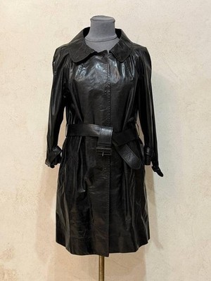 Women Prada Trench Coat Black 44