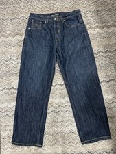 Rocawear Y2K Embroidered Blue Baggy Jeans Men  s Size 36X32