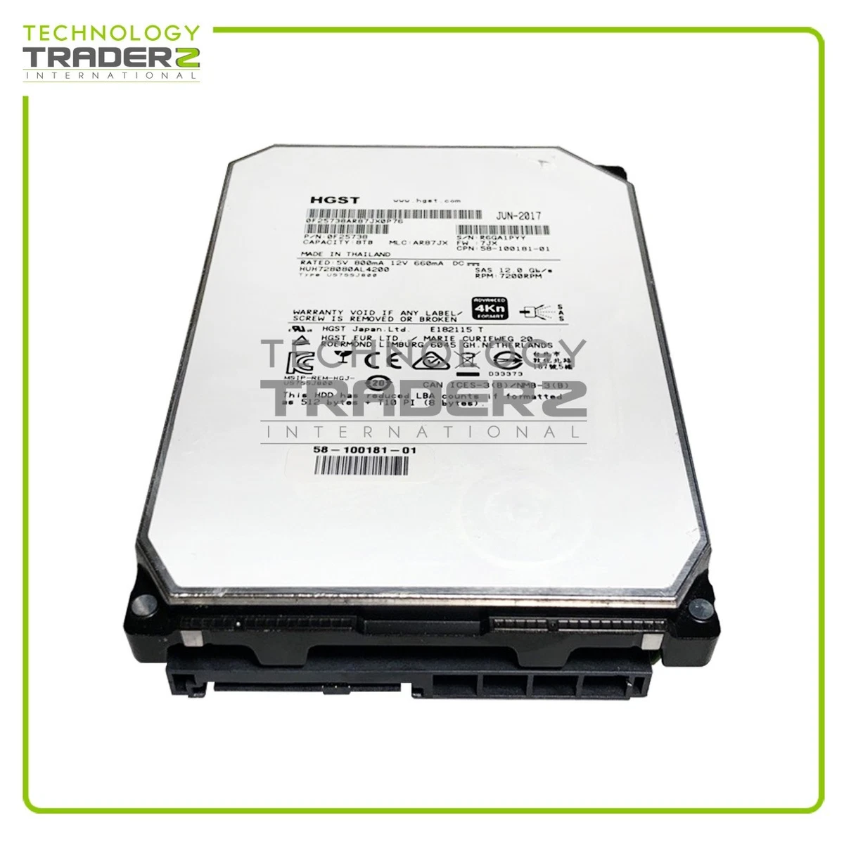 HGST Internal SAS 7200 RPM Rotation Speed 8 TB Storage Capacity