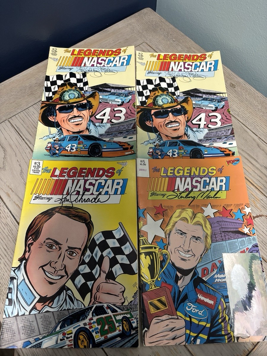 VINTAGE Comic Books Legends of Nascar Editions 2, 2, 3, 4, 5, 6