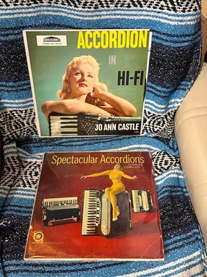 Spectacular Accordions & Accordions In Hi-Fi Cheesecake Vinyl LPs