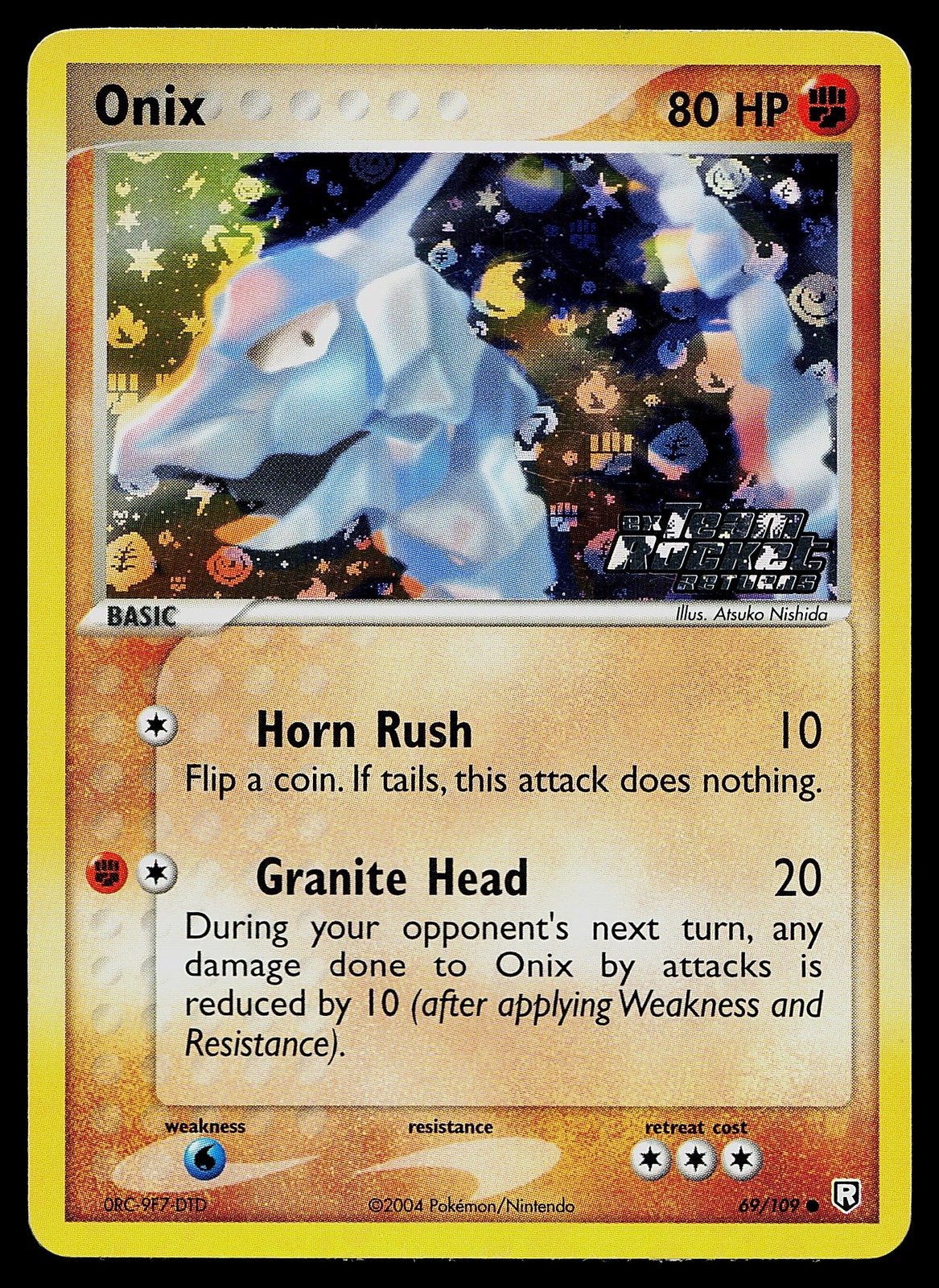 Pokemon Card - Onix Team Rocket Returns 69/109 Reverse Holo Stamped