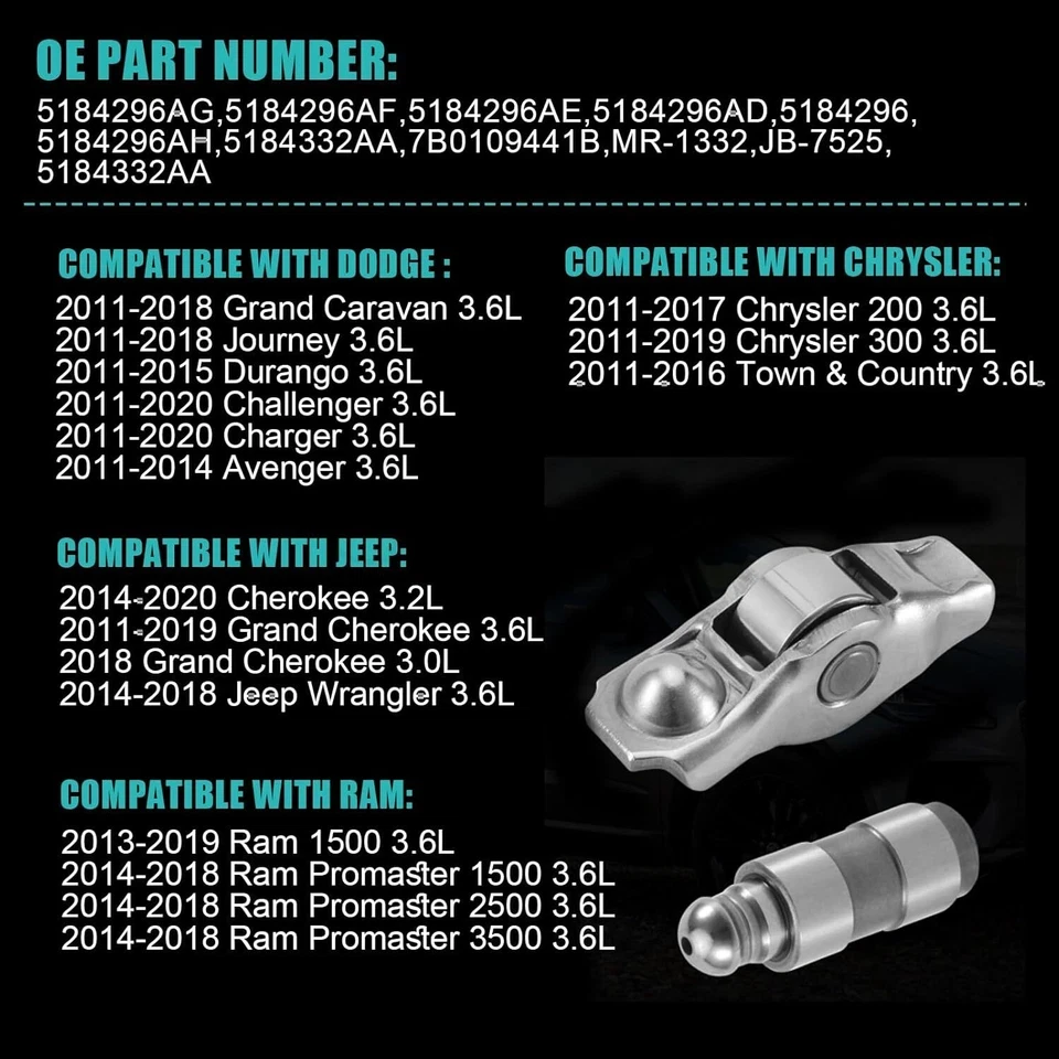 Elevadores de válvula de brazos basculantes de junta para Chevrolet Captiva Equinox Impala 2012-2015 Foto 3 de 4