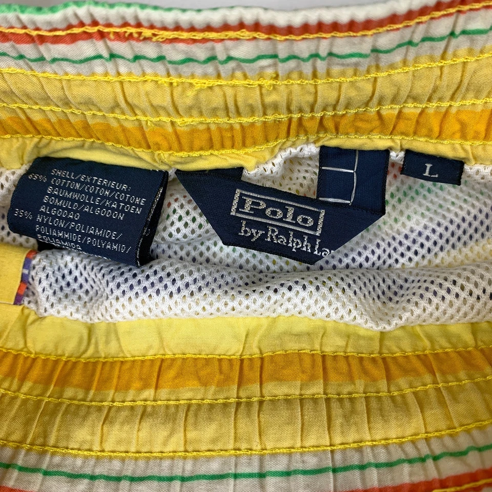 Ralph Lauren Boxer Mare Uomo L Righe Multicolore Costume Estate - Immagine 3 di 4