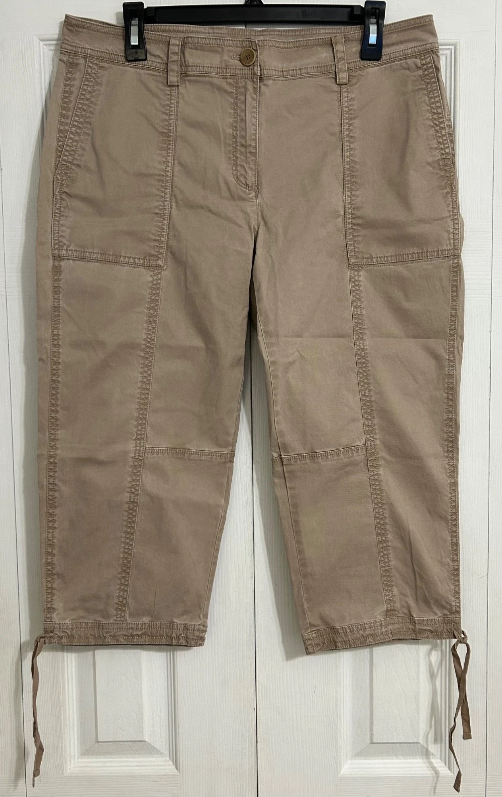 Eileen Fisher Petites Sz 12 Crop Capri Cargo Pants Khaki Organic Cotton Tencel
Opens in a new window
