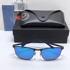 Ray Ban RB3686 CHROMACE Polarized Mirror Blue Sunglasses