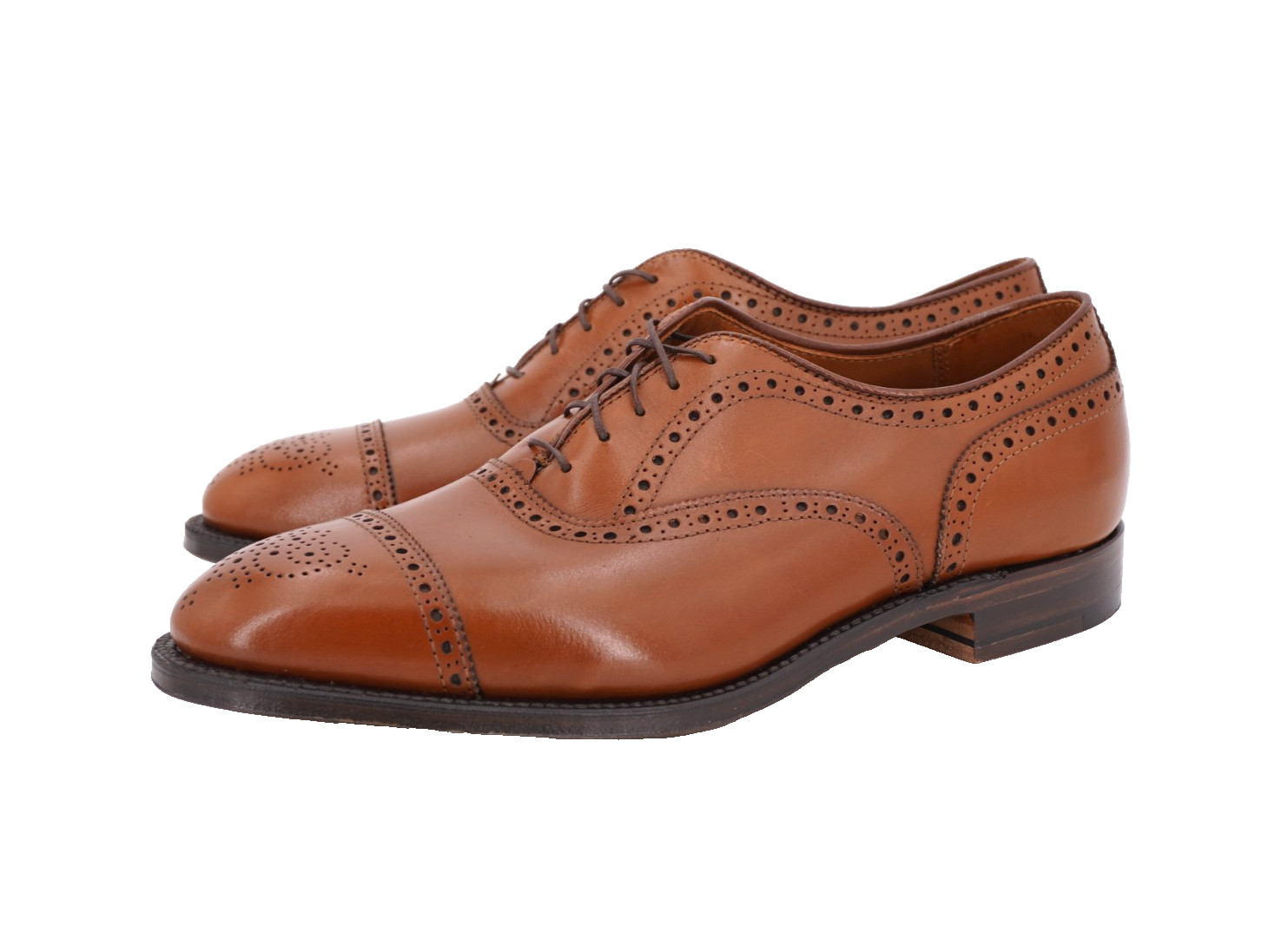 Alden 911 Burnished Tan Calfskin Medallion Tip Bal