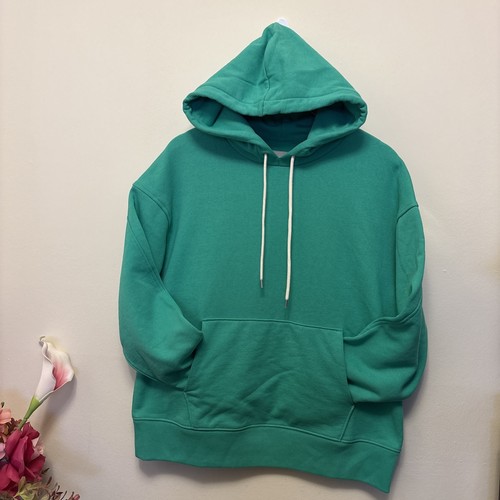 Everlane The Track Organic Cotton Popover Mint Green Hoodie Sweatshirt Small