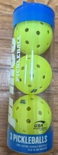 New Prince Pickleballs 3-pack Yellow Any Weather Official Size Weight