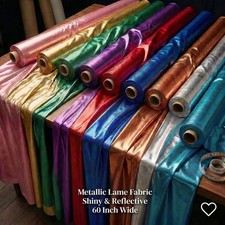 Metallic Tissue Lame Fabric 60 Inch Wide Shiny Lightweight Costume Fabric