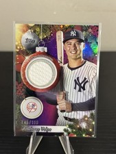 2025 Topps Holiday #PR-AV Anthony Volpe Player Relics Purple Metallic #/199