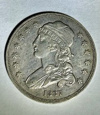 Buste coiffé 1837 B-3 quart EF-AU