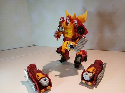Transformers Power of the Primes Leader Class Evolution Rodimus Prime Hot Rod
