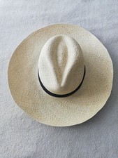 GENUINE ECUADOR HAT "PANAMA HAT" 100 TOQUILLA STRAW LARGE 60Cm CLASSIC BEIGE
